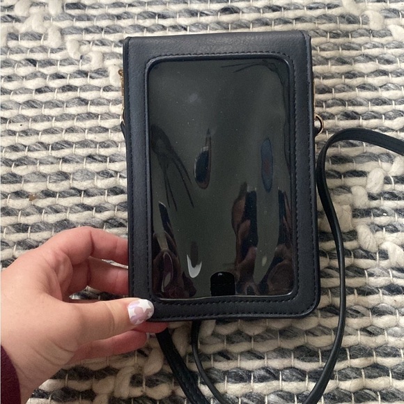 Slim Black Cell phone Bag - Picture 2 of 3